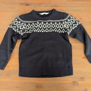 H&M Kids Navy Sweater with Geometric Pattern